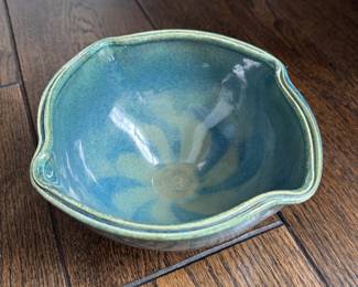 Studio Pottery Bowl. Measures 4" H x 8" D. Photo 2 of 3.