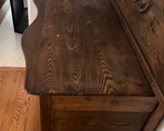 Vintage Serpentine Front Chest of Drawers with Optional Mirror. Measures 42" W x 22" D x 33" H. Mirror is 38" H. Photo 2 of 3.