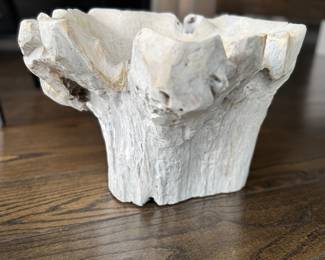 Natural White Wash Decorative Drift Wood Sculpture. Measures 17" D x 12" H. Photo 2 of 3.
