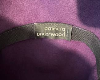 Patricia Underwood Purple Wide Brim Felt Hat. Photo 2 of 2.