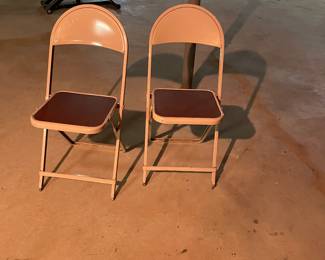 Vintage Metal Folding Chairs