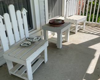 Wood Chairs and Accent Table