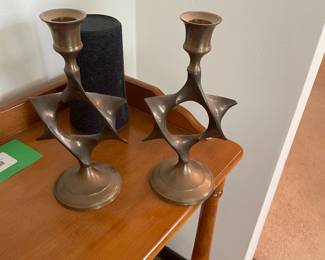 Brass Jewish Candlestick Holders