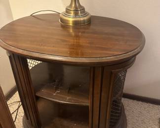 Wood Oval Side Table