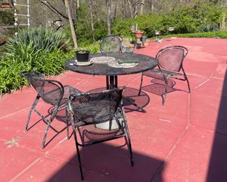 Wrought Iron Table and Chairs