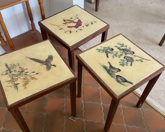 Vintage Mid-Century Accent Tables, Signed by Grace Gilmore