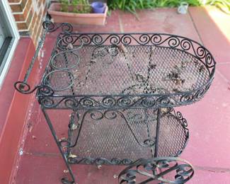Wrought Iron Graden Cart