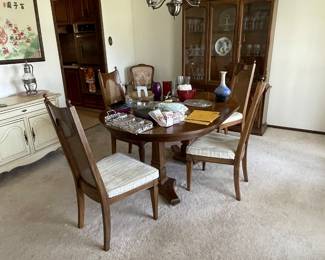 Vintage Dining Room Table, Chairs and Buffet