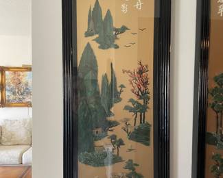 Vintage Asian Wall Art - Set of 3 -