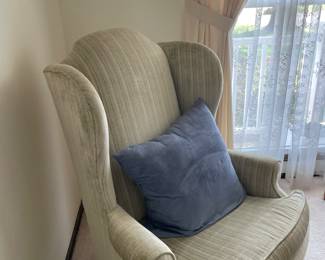 Vintage Wing Back Upholstered Chair