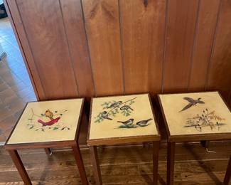 Vintage Mid-Century Accent Tables, Signed by Grace Gilmore