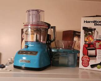 Kitchenaid food processor, more small appliances, kitchen ware