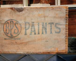Great advertising painted wooden crate