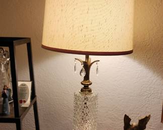Glass and Brass Regency style lamp