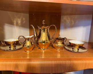 Rudolf Wachter Bavaria Germany 1920's real 24K gold over porcelain