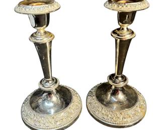 silver plated candle sticks