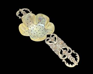 silver tea strainer