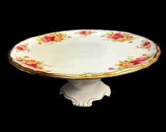 footed cake plate