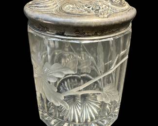 jar with silver plated lid