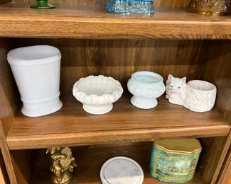 Assorted Milk Glass Items