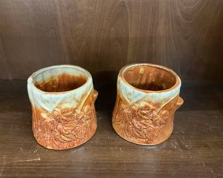 Tree Trunk Ceramic Potter 