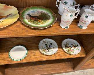 Shenango China Bread Plate White/Green - Norleans Bird Decorative Porcelain Plates 