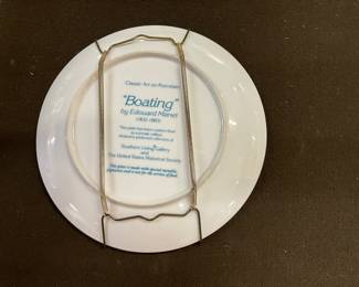 Porcelain Collectible Plate "Boating" by Edouard Manet 