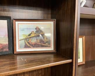 Framed "The Helping Hand" Print by Emile Renouf 