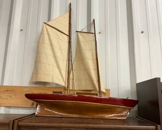 Wooden Model Sailboat