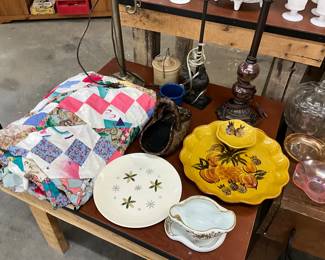 1957 Shenango China Plate - California Pottery Dip & Fruit Platter