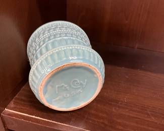 Turquoise Beaded Pattern McCoy Planter