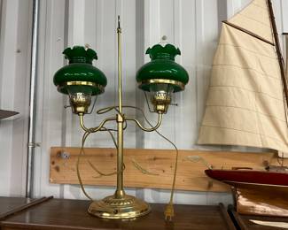 Brass Double Student Lamp