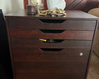 Wood filing cabinet / end table