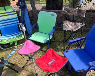 Lots of camping chairs & tables