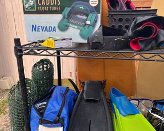 Fins, Caddis float tube, water shoes