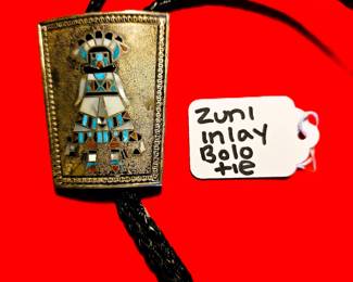 Zuni Inlay Bolo Tie
