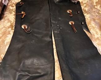Black vintage chaps