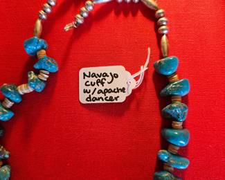 Navajo cuff w/ apache dancer