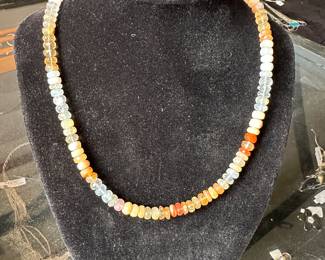 Mexican Fire Opals w/Silver Chain