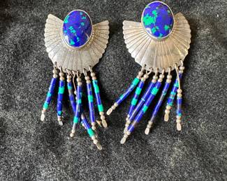 Turquoise Silver Earrings