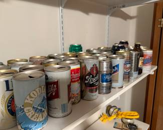 Vintage beer cans