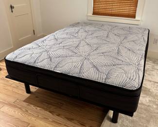 Same Bed not elevated -Queen Bed with adjustable frame. Spotless guest bedroom bed, never used. $200