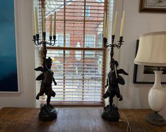 Pair of Cherub Candelabra $500 pair