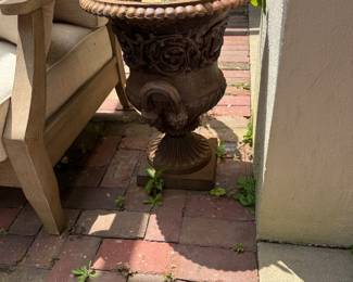 Large Very Heavy Cast Iron Urn $150