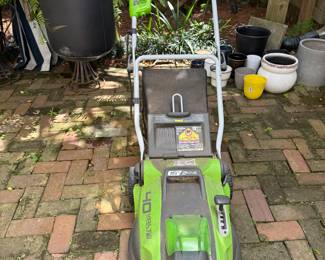 Green works rechargeable lawnmower $100