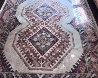 Ivory & Rust area rug
