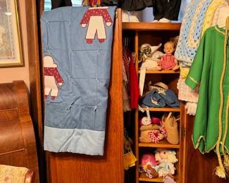 Vintage wardrobe, handmade quilts