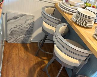 Counter Stools & Marble Cutting Board