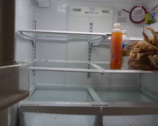 the inside of the LG refrigerator