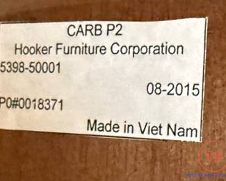 HOOKER Round Oak and Concrete Side Table